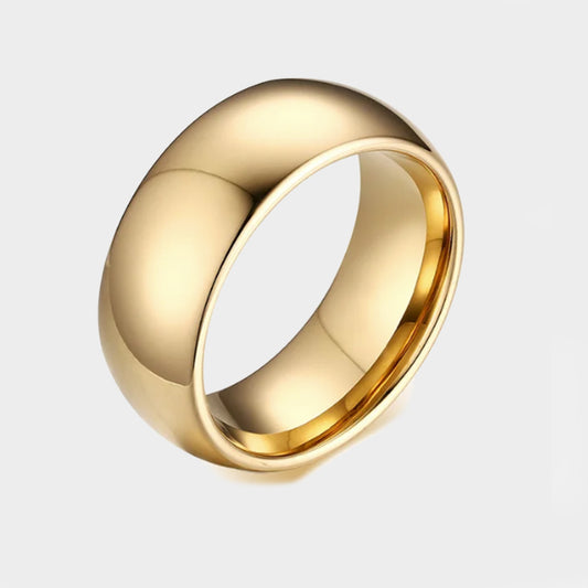 Gold Rounded Band Ring