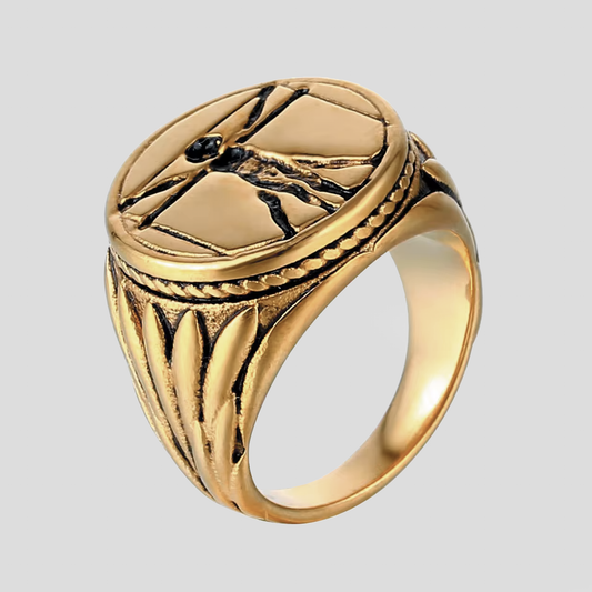 Gold Vitruvian Man Ring