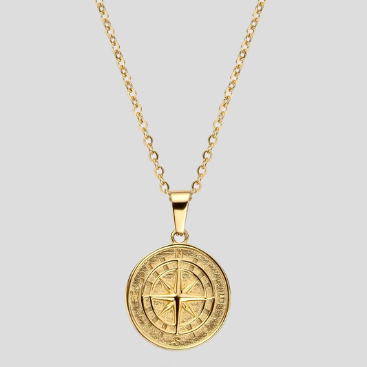 Gold Compass Necklace