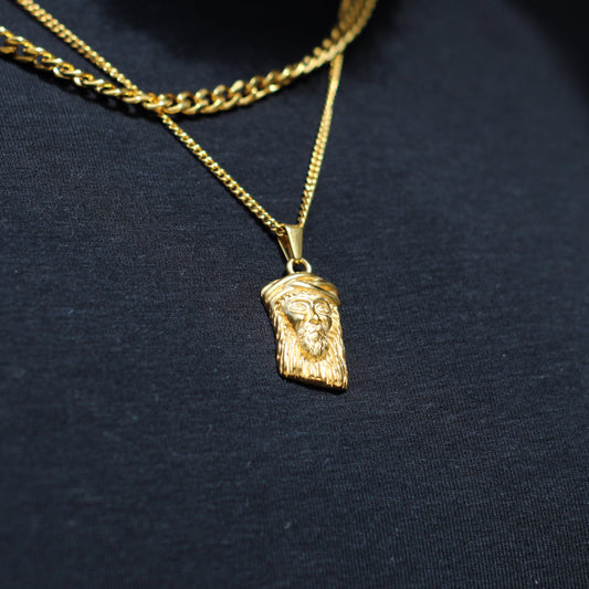 Gold Jesus Pendant