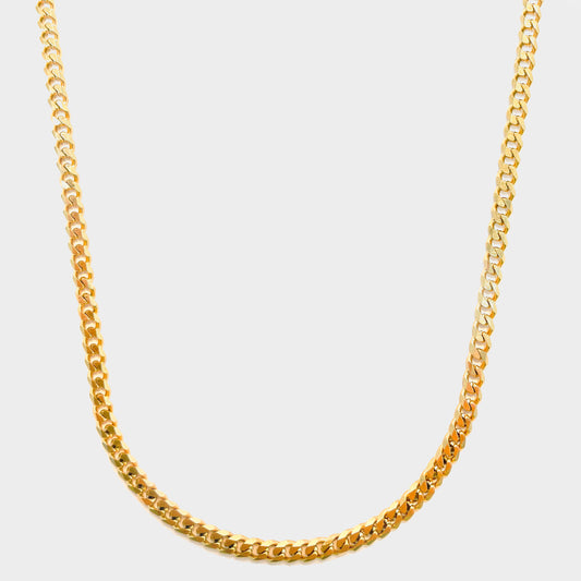 Gold Cuban Necklace 3mm