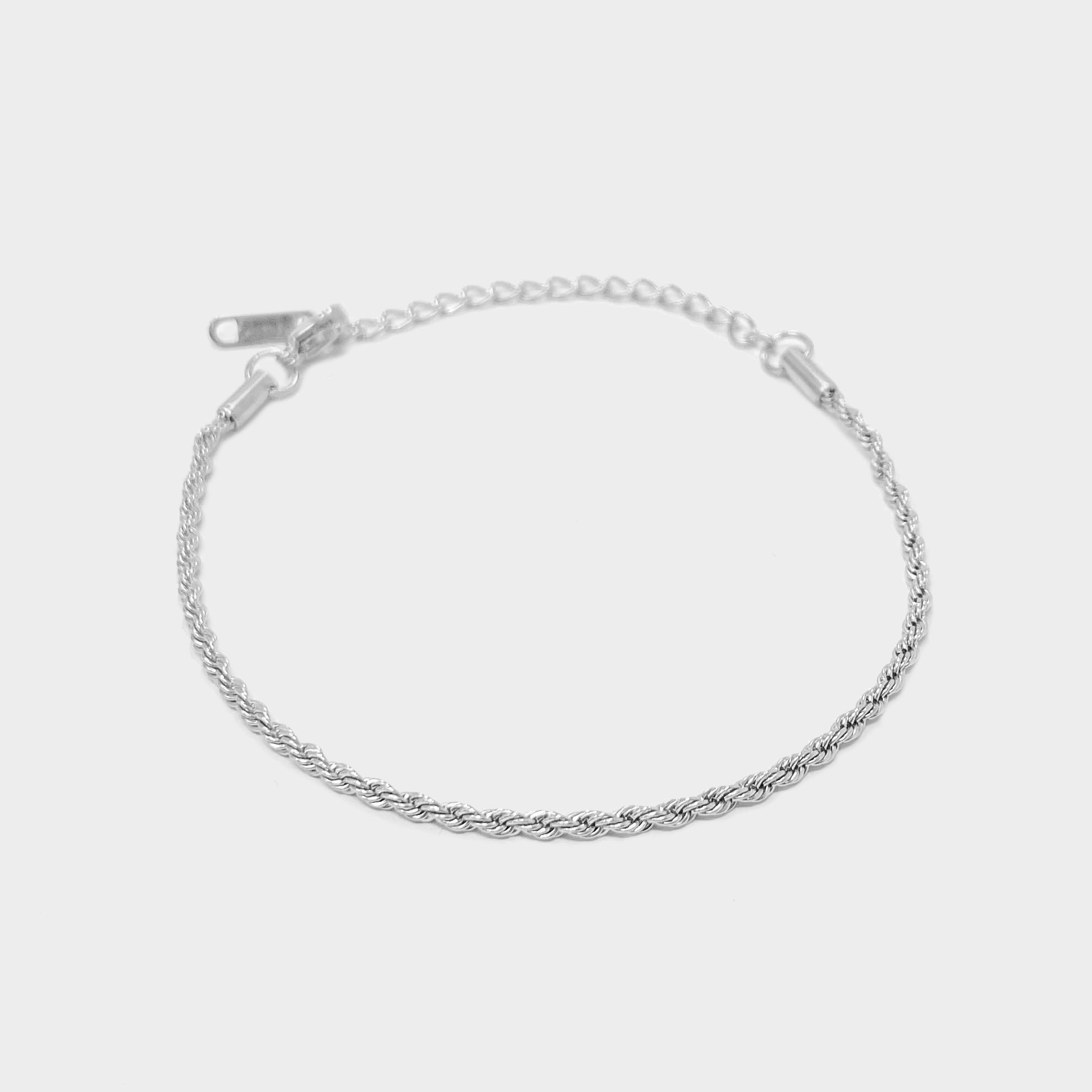 Silver Rope Bracelet 2mm