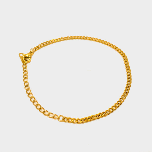 Gold Cuban Bracelet 3mm