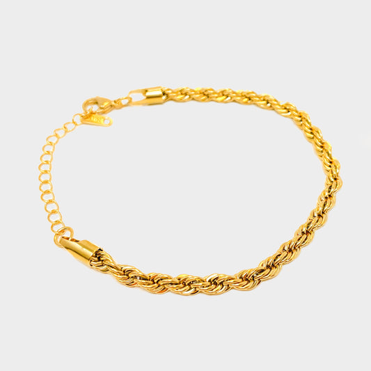 Gold Rope Bracelet 4mm