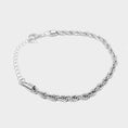 Load image into Gallery viewer, Silver Rope Bracelet 4mm
