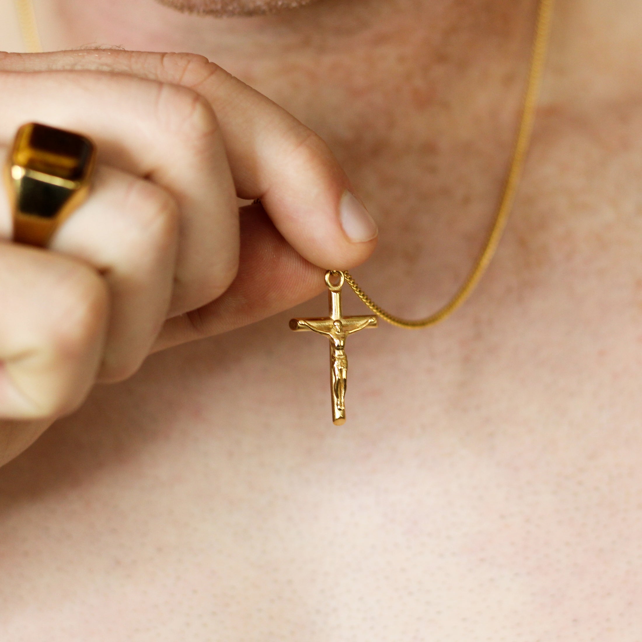 Gold Crucifix Pendant