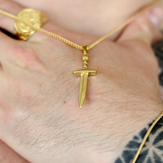 Gold Dagger Pendant