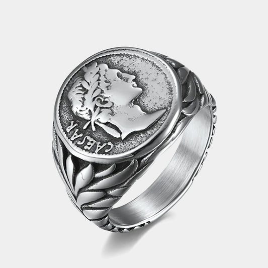 Silver Caesar Ring