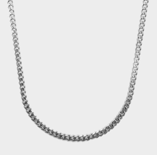 Silver Cuban Necklace 3mm