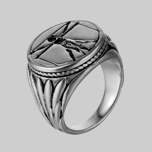 Silver Vitruvian Man Ring