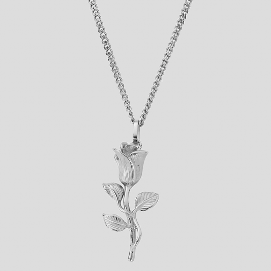 Silver Rose Pendant