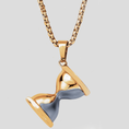 Load image into Gallery viewer, Gold Two Tone Time Pendant
