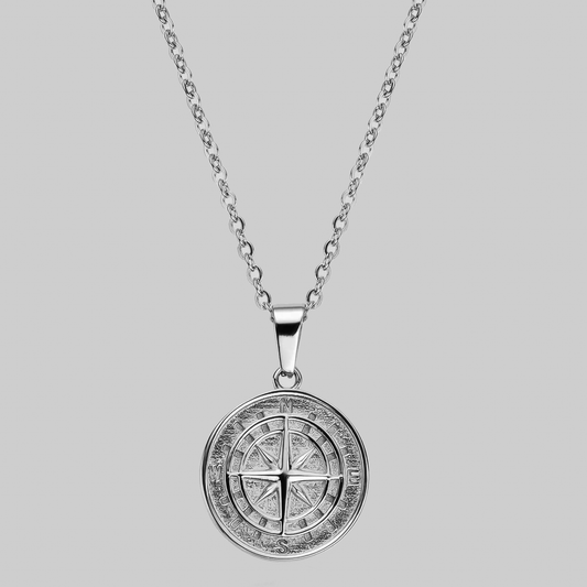 Silver Compass Necklace