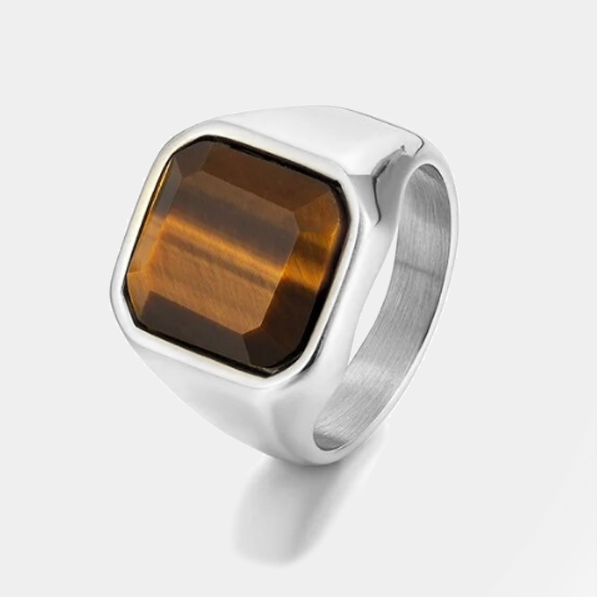 Silver Tiger Eye Ring