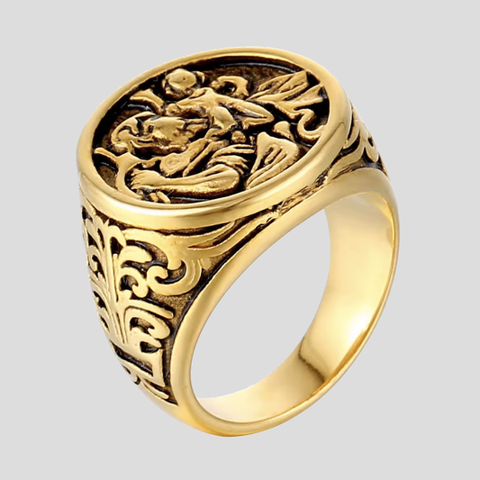 Gold Protect Us Ring